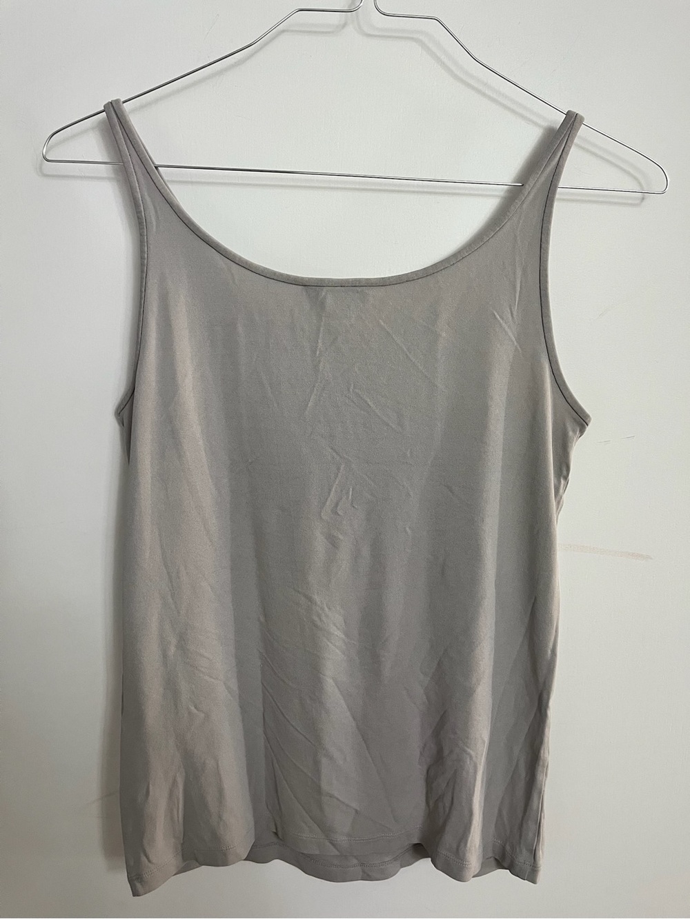 Eileen Fisher Neutral Taupe Scoop Neck Tank - Picture 2 of 3